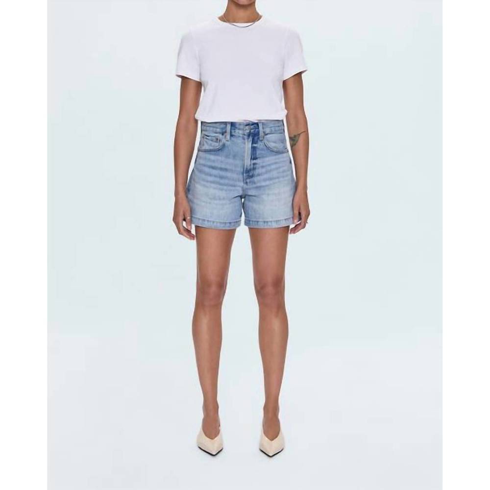 NEW PISTOLA saige high rise a-line short in french riviera